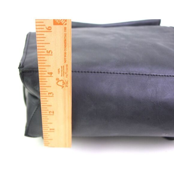 Brandy Melville ASH BLACK REAL LEATHER FLAP BACKPACK SHOULDER BAG HANDBAG PURSE main image 9